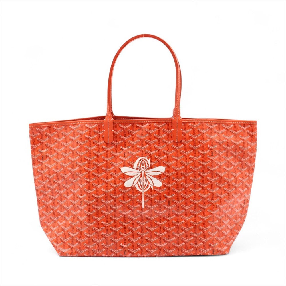 Goyard Saint Louis Leather Tote Bag Orange